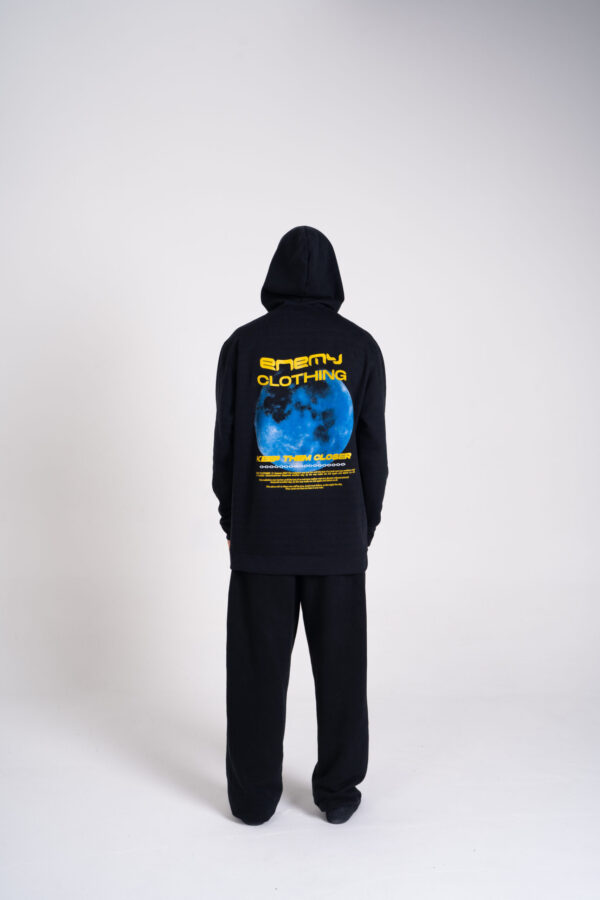 Moon Ovr People | Hoodie | Black - Image 2
