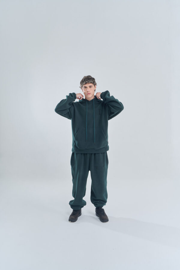 Embroidered Logo | Polar Hoodie | Green - Image 5