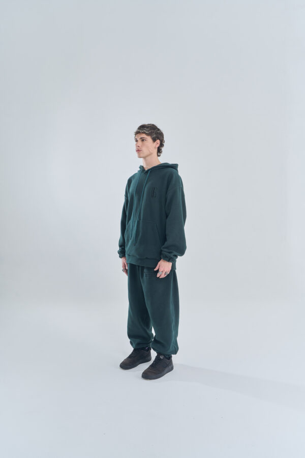 Embroidered Logo | Polar Hoodie | Green - Image 4