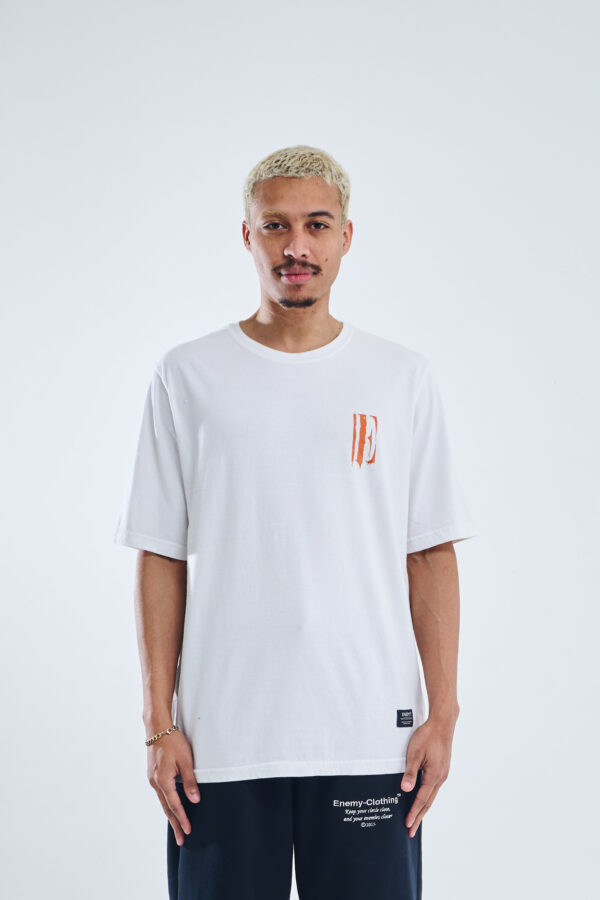 Melted logo | Classic Tee | White Orange - Image 5