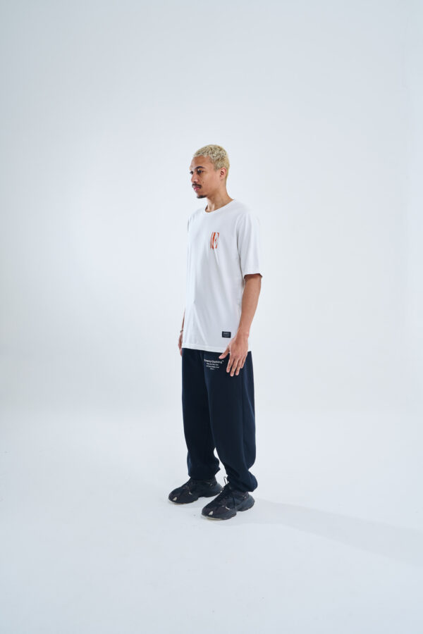 Melted logo | Classic Tee | White Orange - Image 4