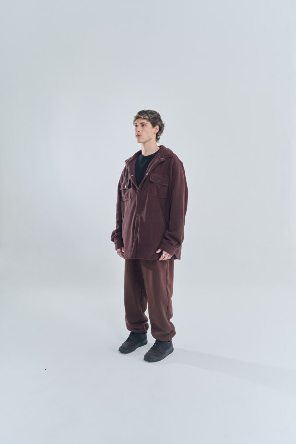 Embroidered | Polar Shirt | Brown - Image 4