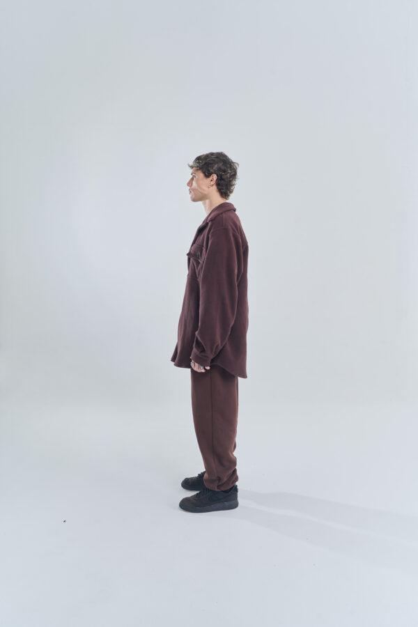 Embroidered | Polar Shirt | Brown - Image 3