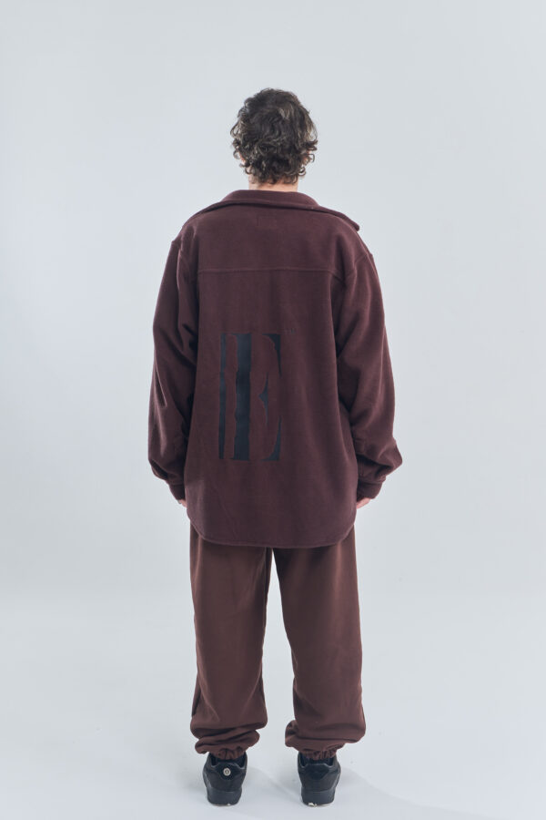 Embroidered | Polar Shirt | Brown - Image 5