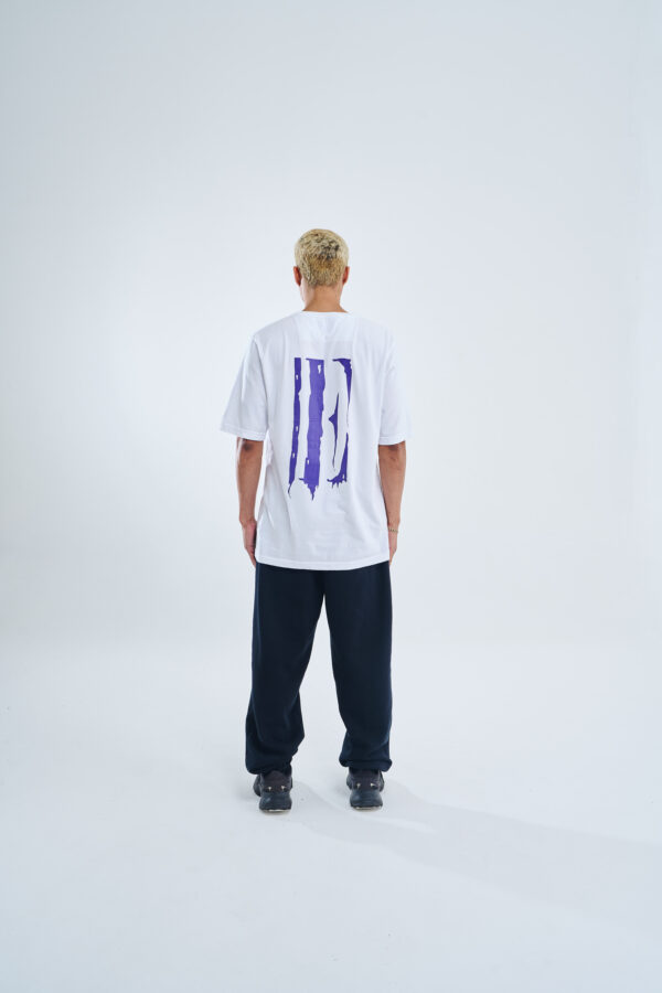Melted logo | Classic Tee | White Violet - Image 2