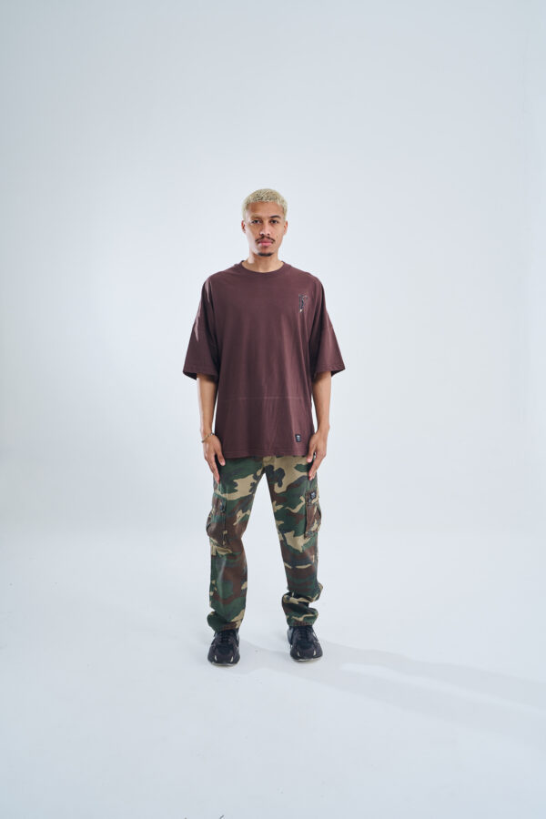 Caravaggio Printed logo | Oversize Tee | Brown