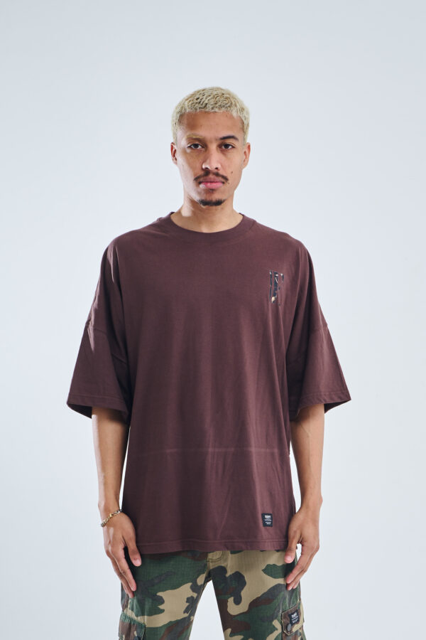 Caravaggio Printed logo | Oversize Tee | Brown - Image 5