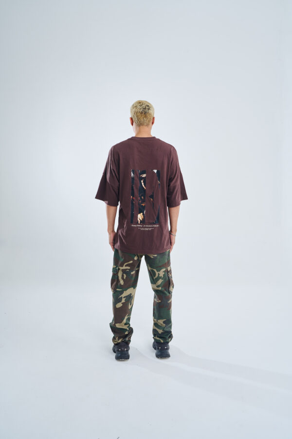 Caravaggio Printed logo | Oversize Tee | Brown - Image 2