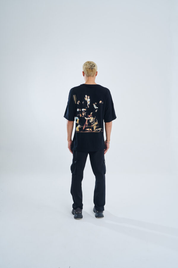 Art Collection La Virgine Del Rosario e Anni Di Scandalo | Oversize Tee | Black