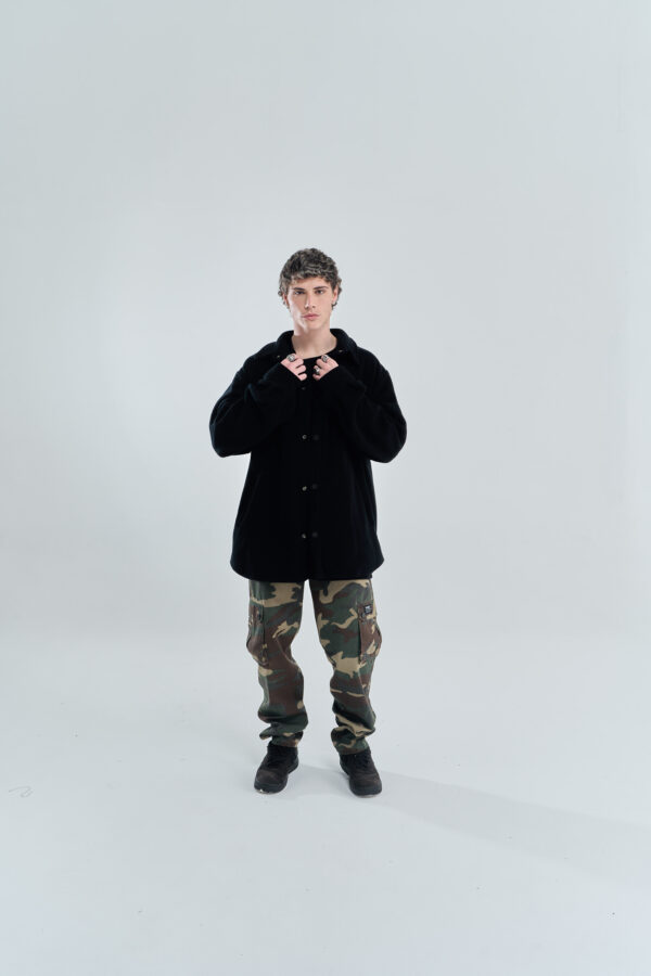 Embroidered | Polar Shirt | Black - Image 3