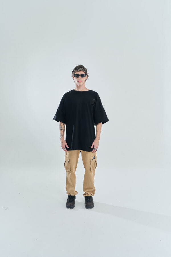 Caravaggio Printed logo | Oversize Tee | Black
