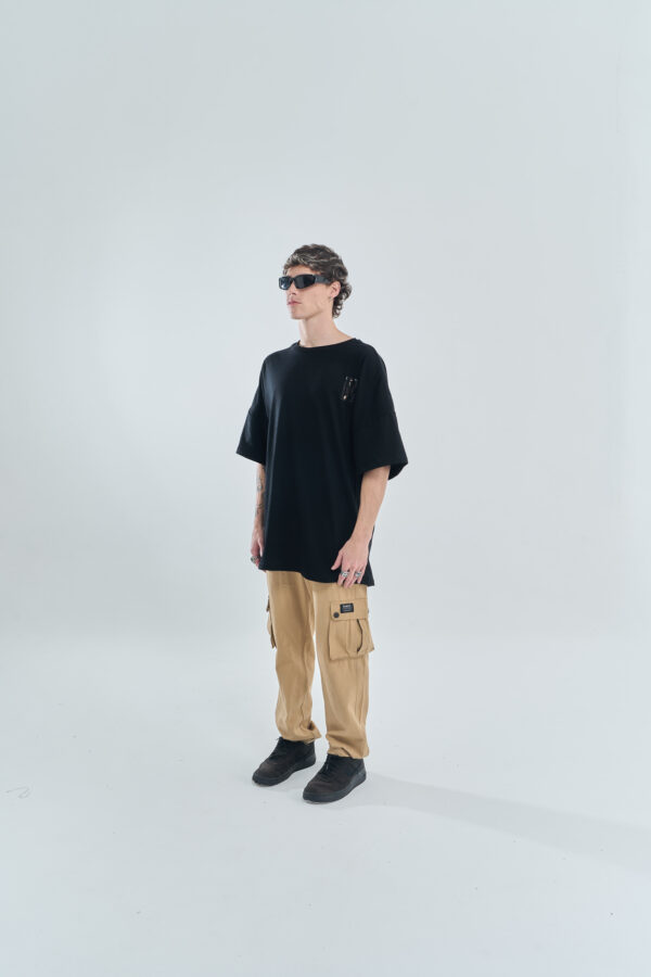 Caravaggio Printed logo | Oversize Tee | Black - Image 4