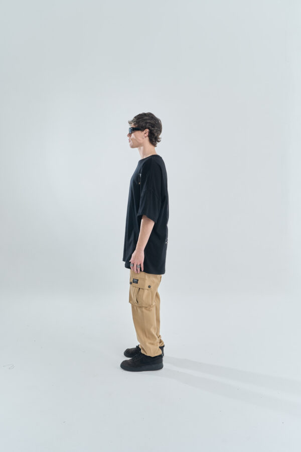 Caravaggio Printed logo | Oversize Tee | Black - Image 3