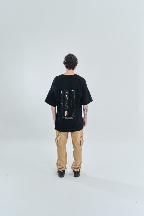 Caravaggio Printed logo | Oversize Tee | Black - Image 2
